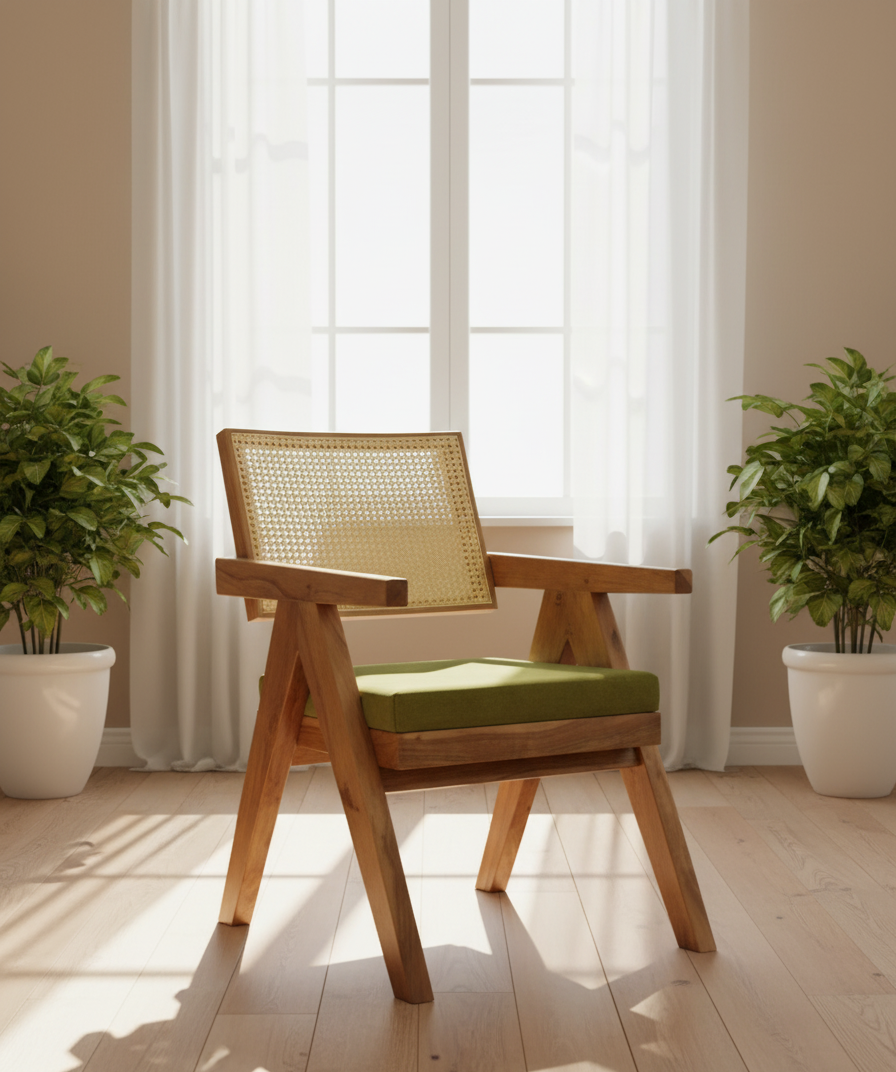 Rattan Cane Antique Dining Chair