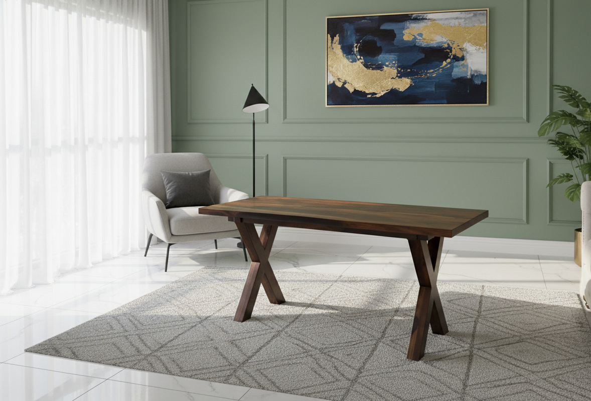 Clareste Gold Teak Center Table