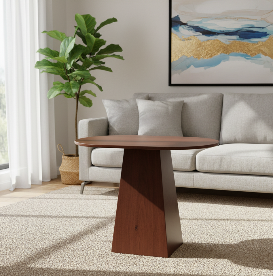 Modern Oval Wooden Side Table