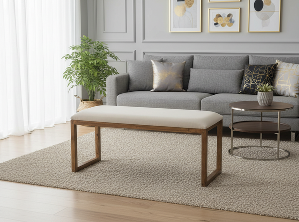 Solid Wood Upholested Bench