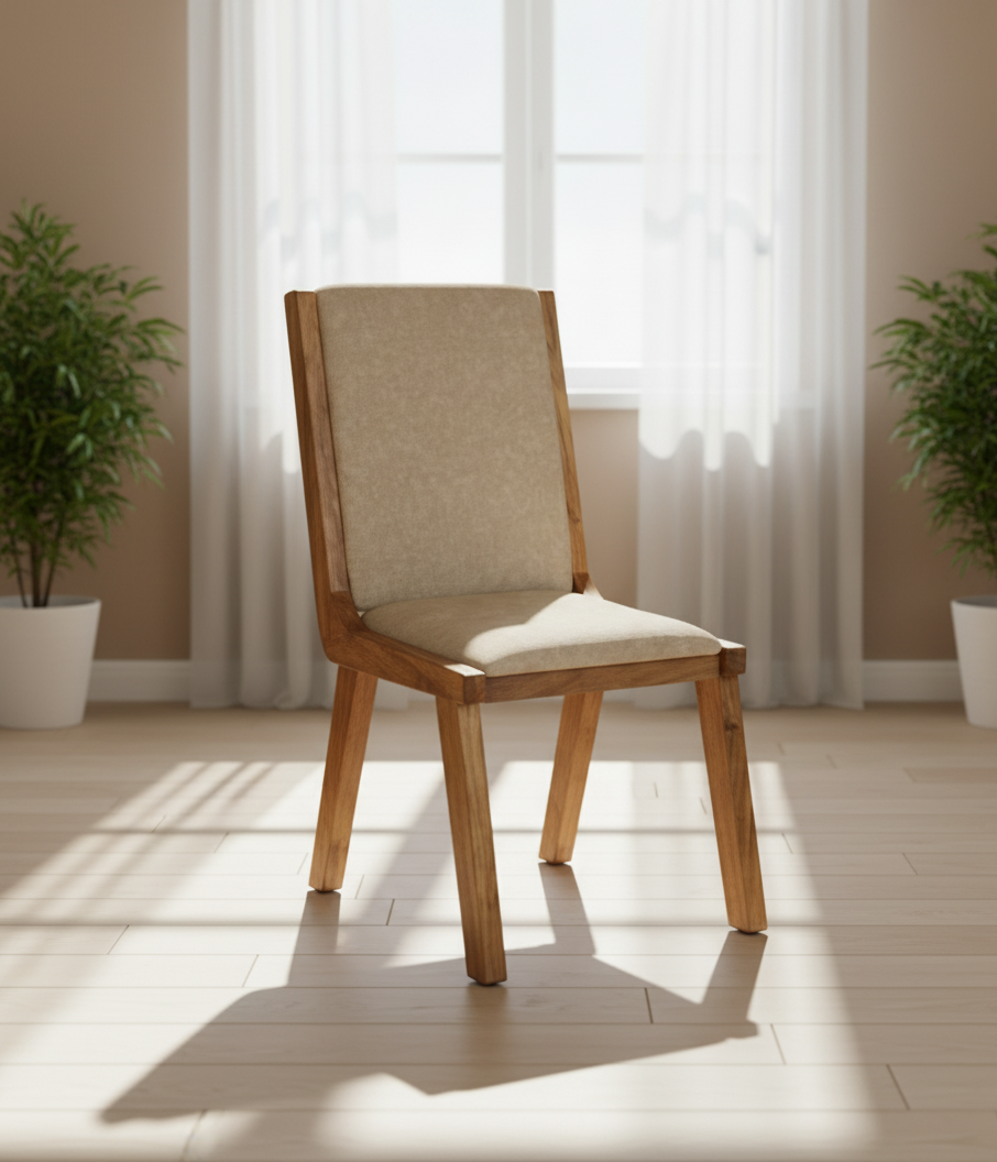 Antique Wooden and Velvet Lounge Chair