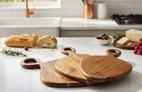 Set Of 3 Acacia Mango Shaped Chopping Board