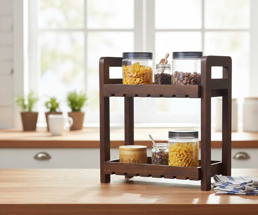Kitchen Organizer - 2-Tiered Serving Stand