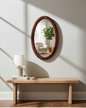 Oval Carved Antique Mirror (S)