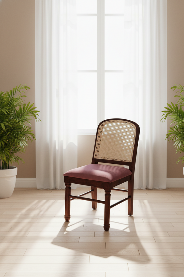 Antique Wooden Rattan Dining Chair