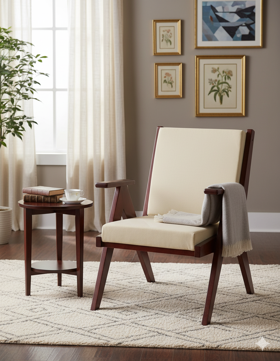 Ladder Back Wooden Chair