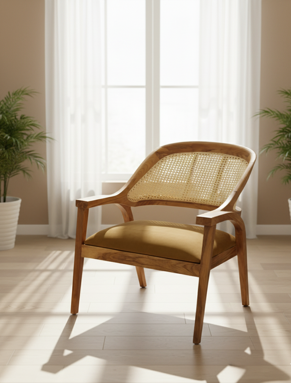 Zudee Solid Wood Brown Chair