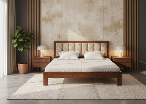 Solid Wood King Size Double Bed