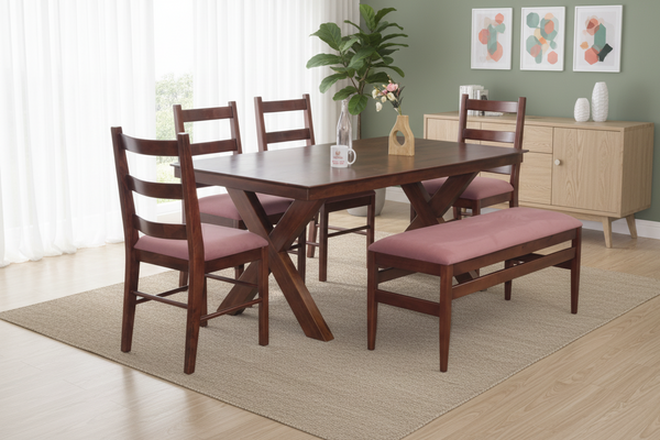 Erik Walnut 6 Seater Dining Table
