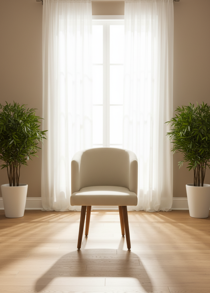 Pure Velvet Fabric Wooden Chair