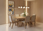 6 Seater X-Shaped Elegant Dining Table
