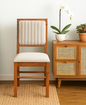 Classic Wooden Chair with Quilted Acacia