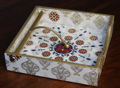 Enamel Square Tissue Box